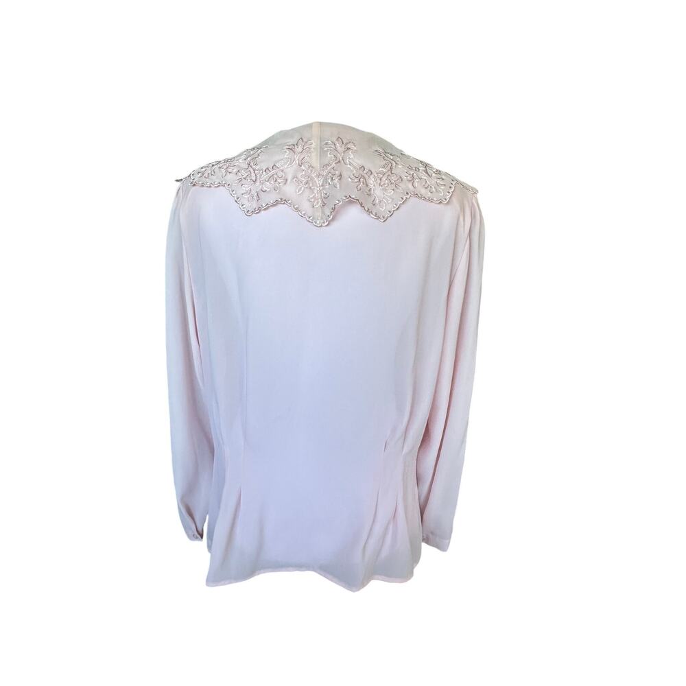 Nicola vintage baby pink sheer blouse - Picture 3 of 6